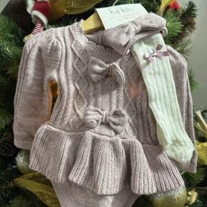 Conjunto tejido rosa